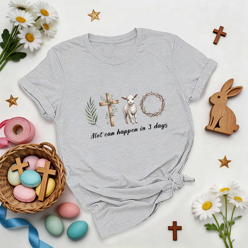 Christianartworkshop Three Days Resurrection Premium T-Shirt - Grey - 2XL - image 0