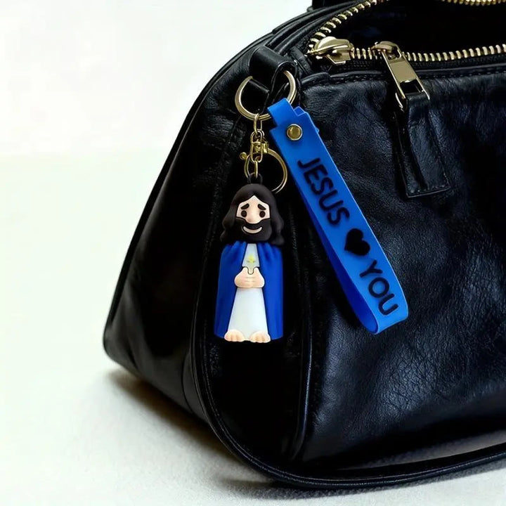 Christianartworkshop Jesus & JESUS LOVE YOU Heartfelt Daily Accessory Keychain - image 9