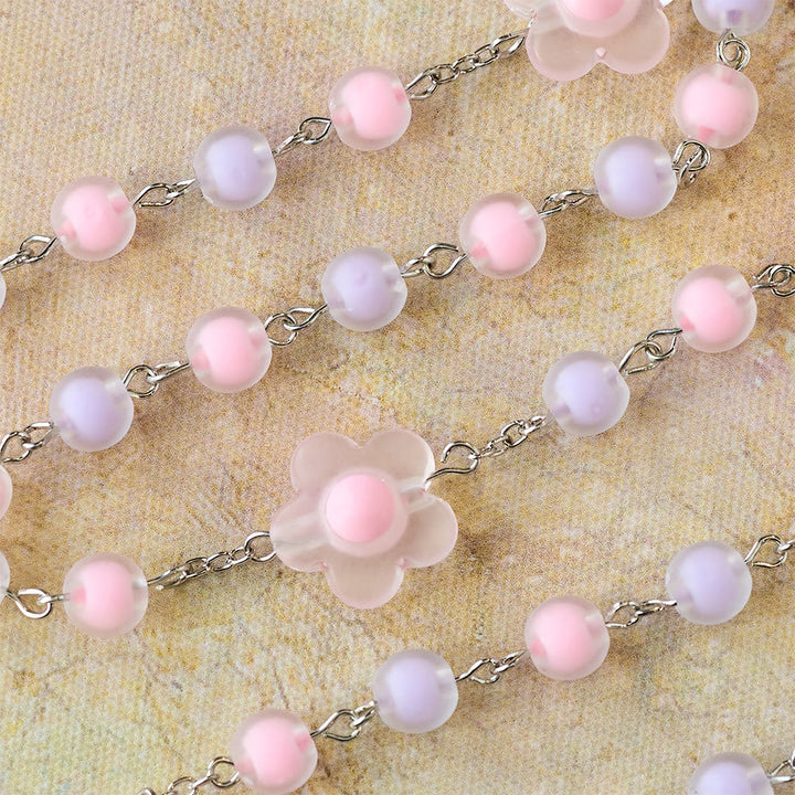 FREE Today: Pastel Bead Floral Cluster Rosary: A Symbol of Marian Purity and Faith - image 4