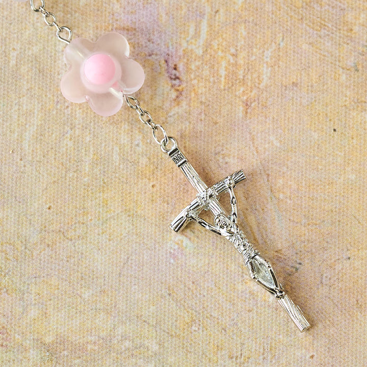 FREE Today: Pastel Bead Floral Cluster Rosary: A Symbol of Marian Purity and Faith - image 6