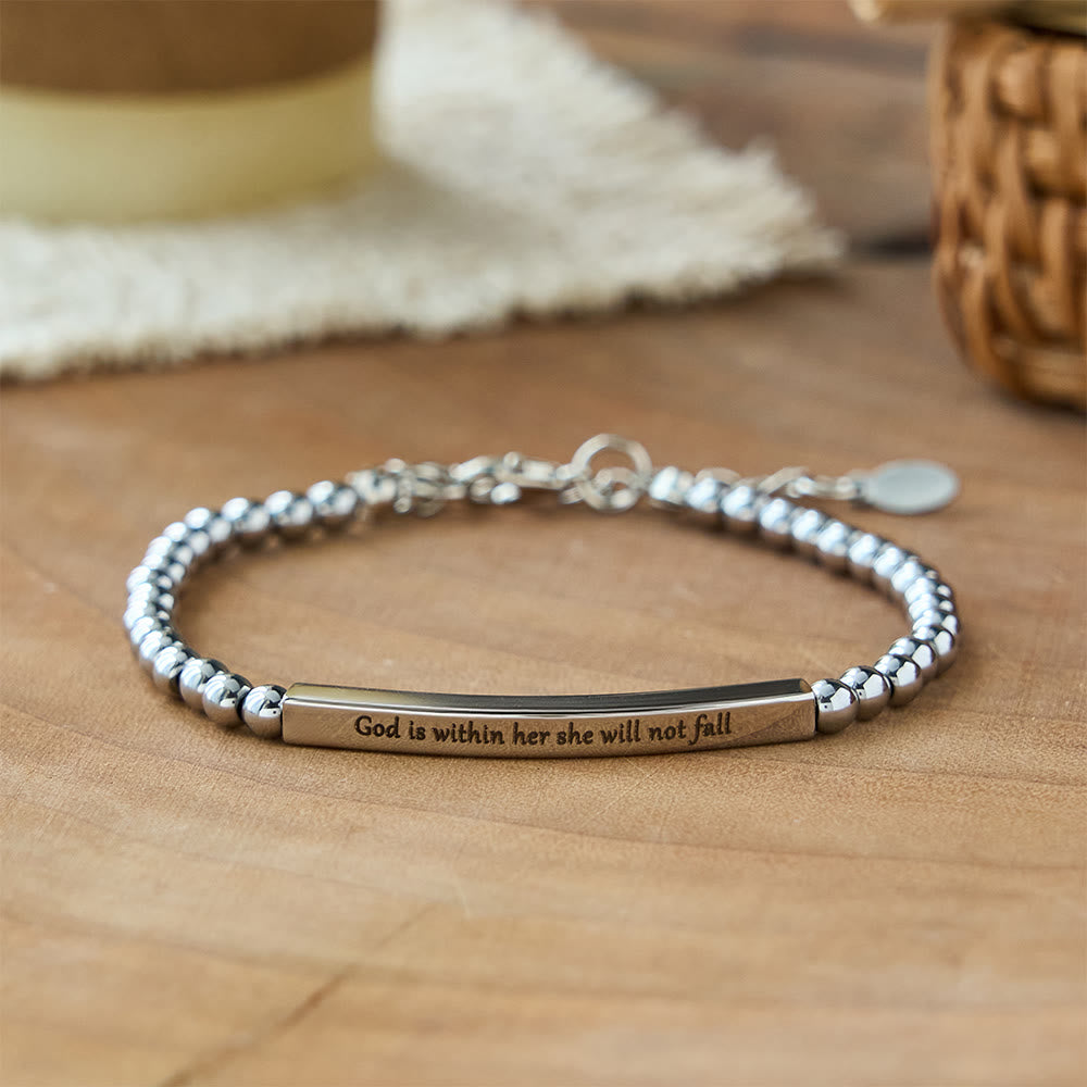 FREE Today: Strength & Courage Engraved Beaded Bracelet: A Symbol of Divine Strength & Courage - image 2