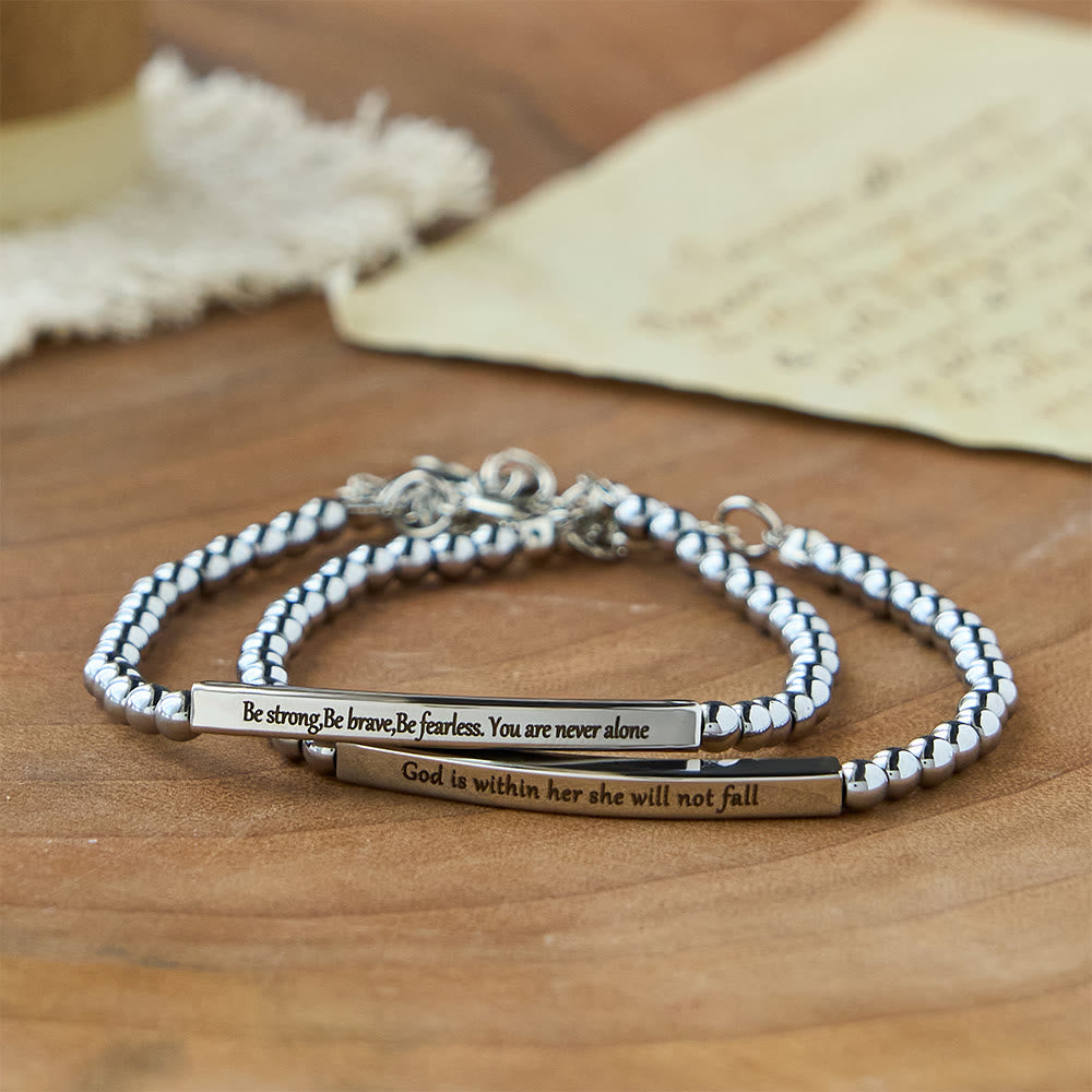 FREE Today: Strength & Courage Engraved Beaded Bracelet: A Symbol of Divine Strength & Courage - image 1