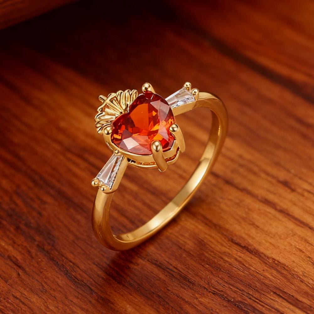 Christianartworkshop Sacred Heart Crystal Ring: A Symbol of Christ’s Unconditional Love - image 2