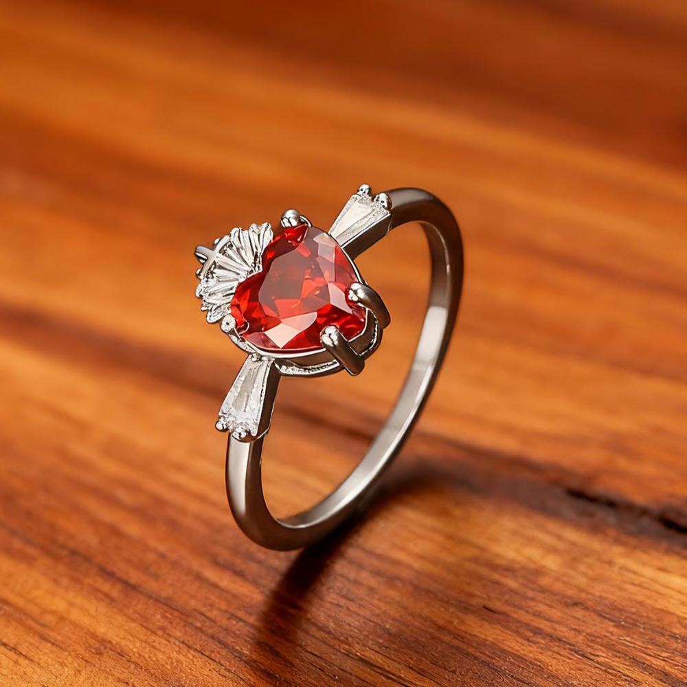 Christianartworkshop Sacred Heart Crystal Ring: A Symbol of Christ’s Unconditional Love - image 6