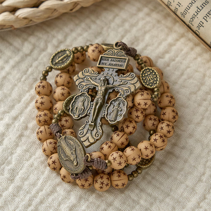 Christianartworkshop Divine Guidance Star Rosary: Acrylic Beads for Marian Devotion & Prayer - image 3