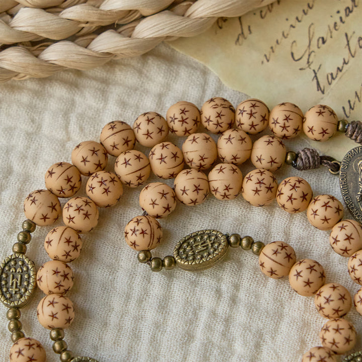 Christianartworkshop Divine Guidance Star Rosary: Acrylic Beads for Marian Devotion & Prayer - image 5