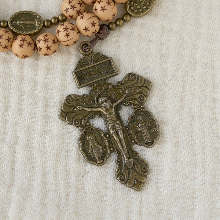 Christianartworkshop Divine Guidance Star Rosary: Acrylic Beads for Marian Devotion & Prayer - image 6