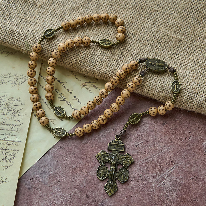 Christianartworkshop Divine Guidance Star Rosary: Acrylic Beads for Marian Devotion & Prayer - image 2