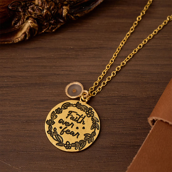 Christianartworkshop Faith Over Fear Mustard Seed Necklace: A Symbol of Courage & Small Faith - image 2
