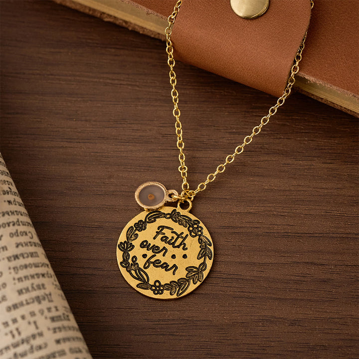 Christianartworkshop Faith Over Fear Mustard Seed Necklace: A Symbol of Courage & Small Faith - image 4