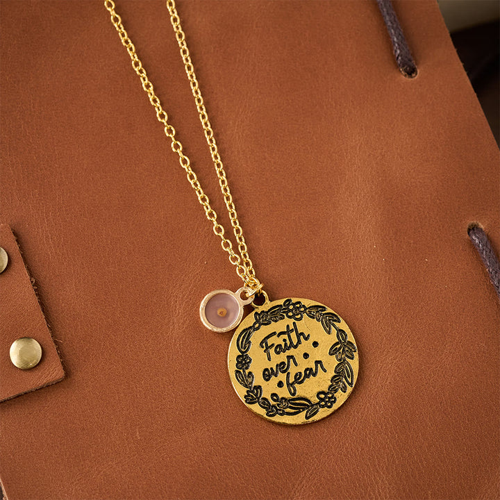 Christianartworkshop Faith Over Fear Mustard Seed Necklace: A Symbol of Courage & Small Faith - Faith Over Fear - image 0