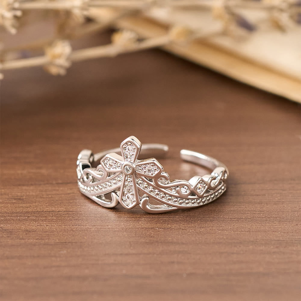FREE Today: Dual Polished Style Cross-Crown Ring: Carry His Royal Care Close Daily - image 12