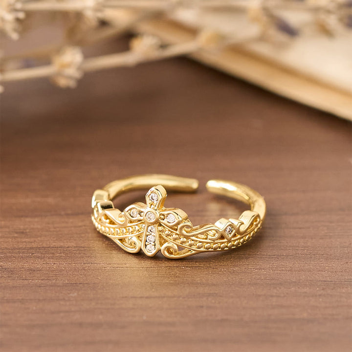 FREE Today: Dual Polished Style Cross-Crown Ring: Carry His Royal Care Close Daily - image 5