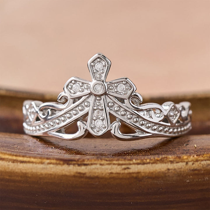FREE Today: Dual Polished Style Cross-Crown Ring: Carry His Royal Care Close Daily - Silver(Suitable for US sizes 10-15） - image 9
