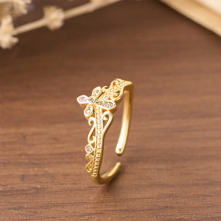 FREE Today: Dual Polished Style Cross-Crown Ring: Carry His Royal Care Close Daily - image 4
