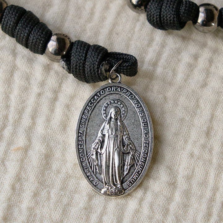 Christianartworkshop Seven Sorrows Paracord Rosary: A Symbol of Marian Compassion & Miraculous Grace - image 5