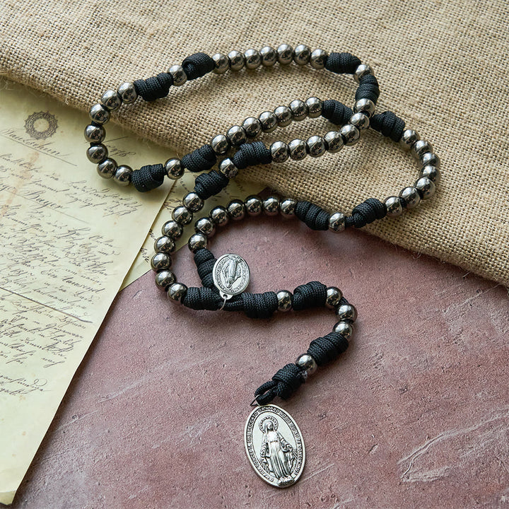 Christianartworkshop Seven Sorrows Paracord Rosary: A Symbol of Marian Compassion & Miraculous Grace - image 2