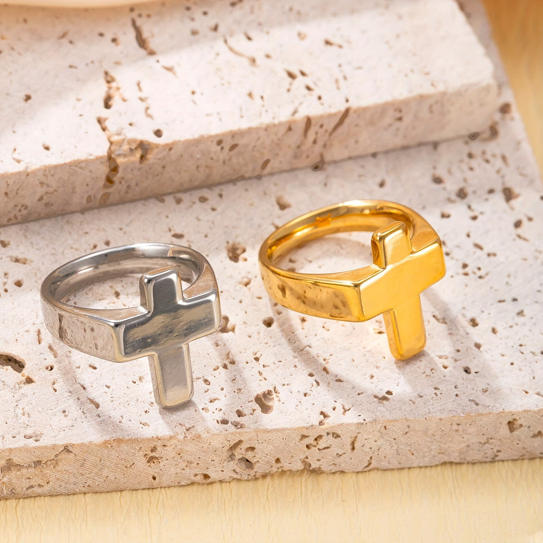 Christianartworkshop Cross-Centric Metal Ring: Polished Finish for Timeless Faith Style - image 3