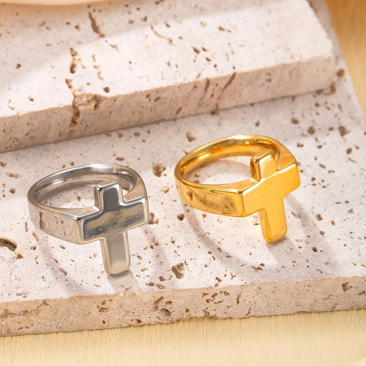 Christianartworkshop Cross-Centric Metal Ring: Polished Finish for Timeless Faith Style - image 3