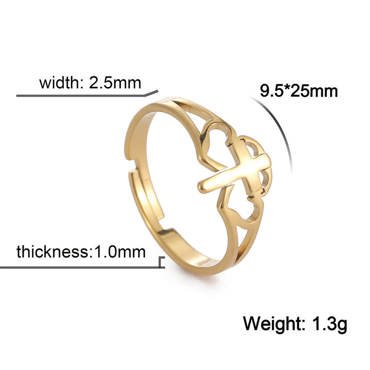 Christianartworkshop Cross & Heart Cutout Ring: A Symbol of Christ’s Love & Faithful Devotion - image 6