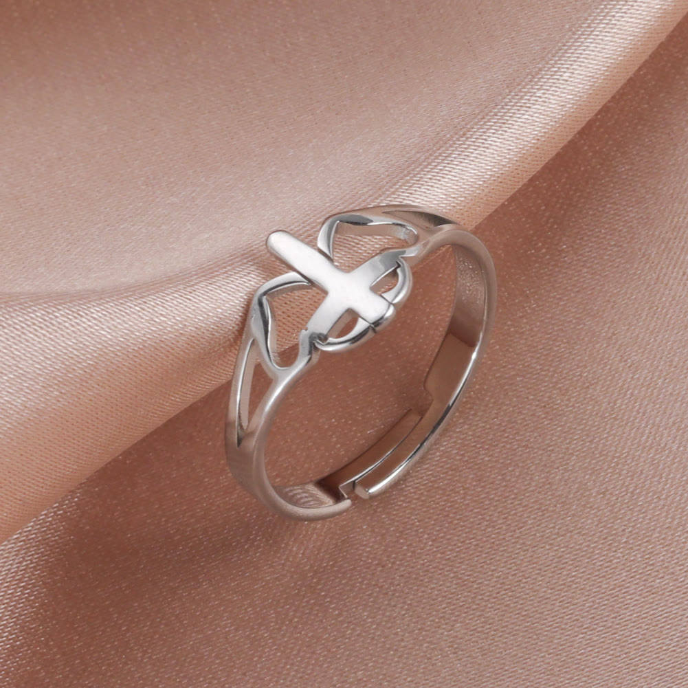 Christianartworkshop Cross & Heart Cutout Ring: A Symbol of Christ’s Love & Faithful Devotion - image 2