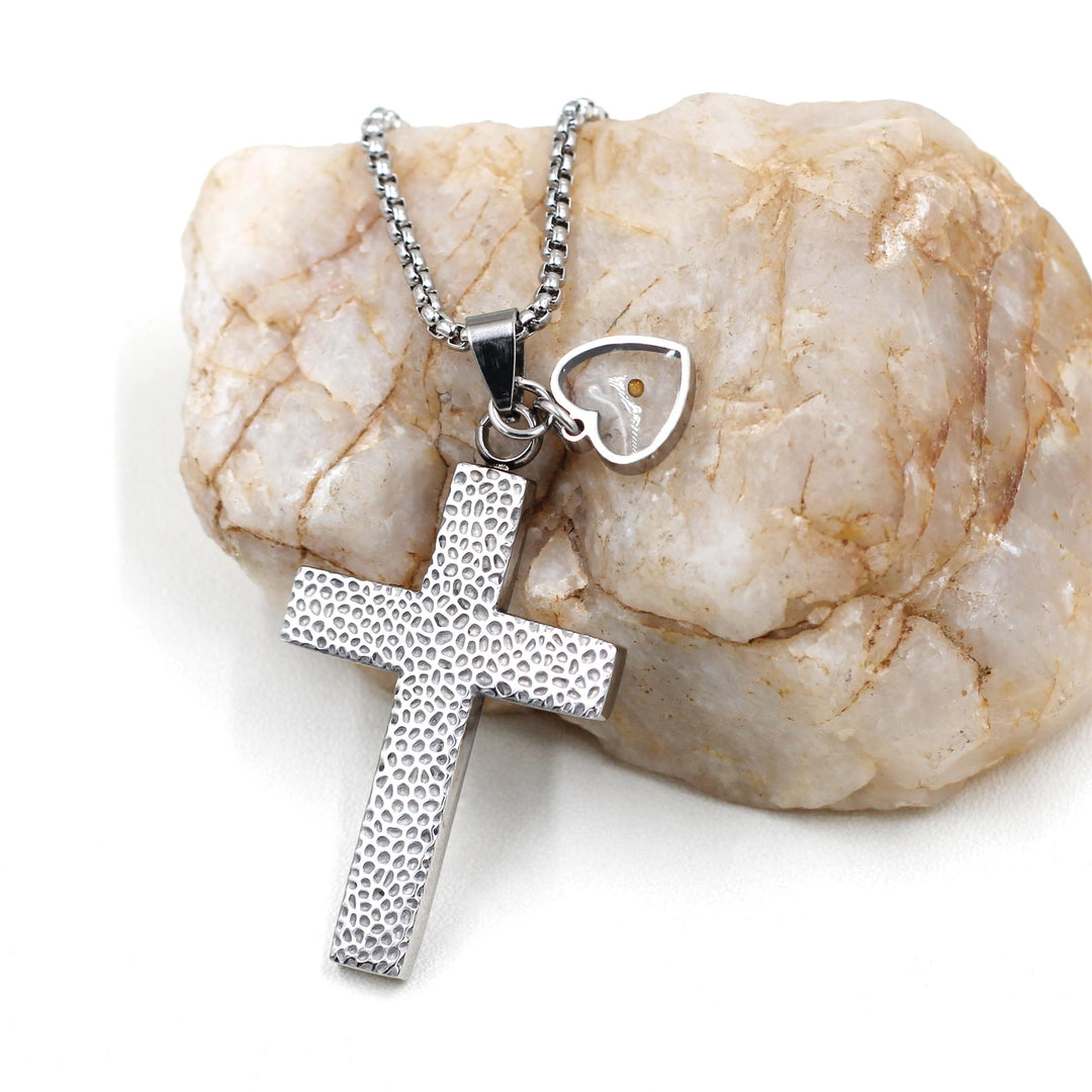 Christianartworkshop Textured Cross Mustard Seed Necklace: Metallic Charms for Spiritual Reminders - image 8