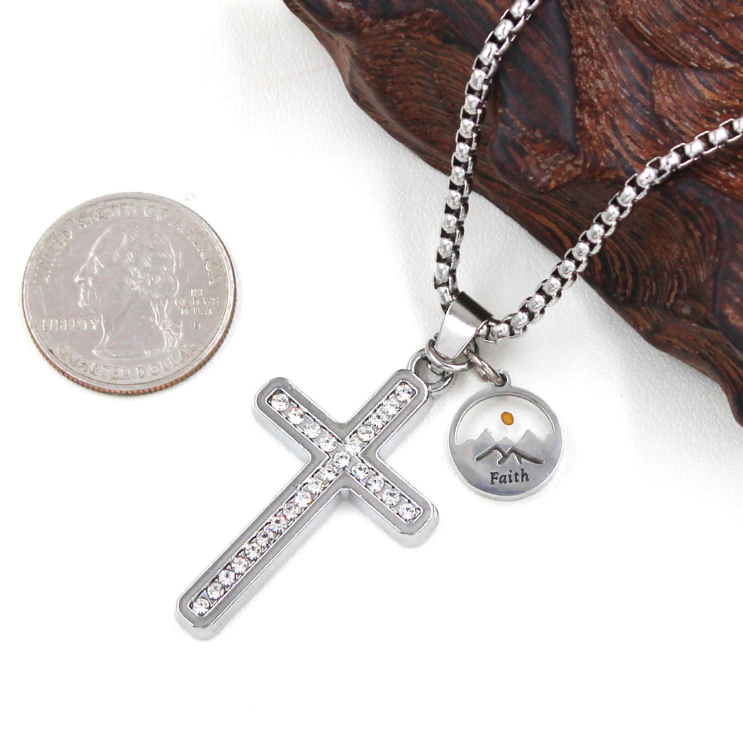 Christianartworkshop Zircon-Studded Mustard Seed Cross: Mountain Motif for Daily Faith - image 11