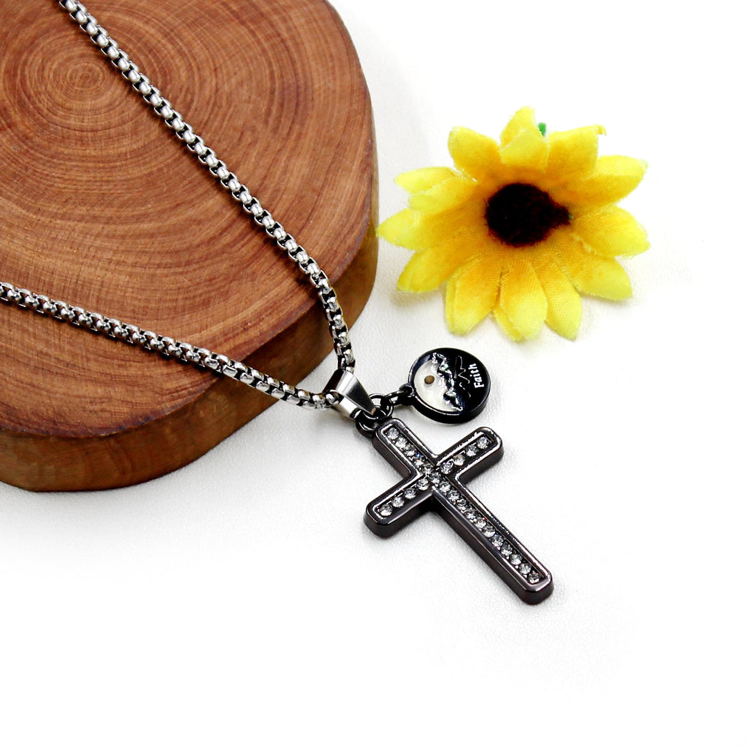 Christianartworkshop Zircon-Studded Mustard Seed Cross: Mountain Motif for Daily Faith - image 3