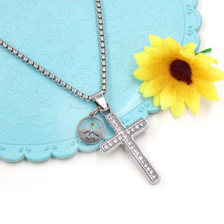 Christianartworkshop Zircon-Studded Mustard Seed Cross: Mountain Motif for Daily Faith - image 12