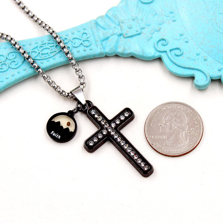 Christianartworkshop Zircon-Studded Mustard Seed Cross: Mountain Motif for Daily Faith - image 5