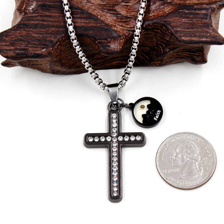 Christianartworkshop Zircon-Studded Mustard Seed Cross: Mountain Motif for Daily Faith - image 2