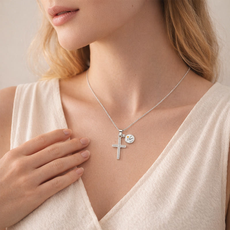 Christianartworkshop Zircon-Studded Mustard Seed Cross: Mountain Motif for Daily Faith - image 8