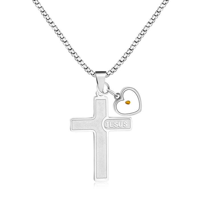 Christianartworkshop Jesus Engraved Mustard Seed Cross Necklace: A Symbol of Christ’s Love & Faith’s Power - Silver - image 5