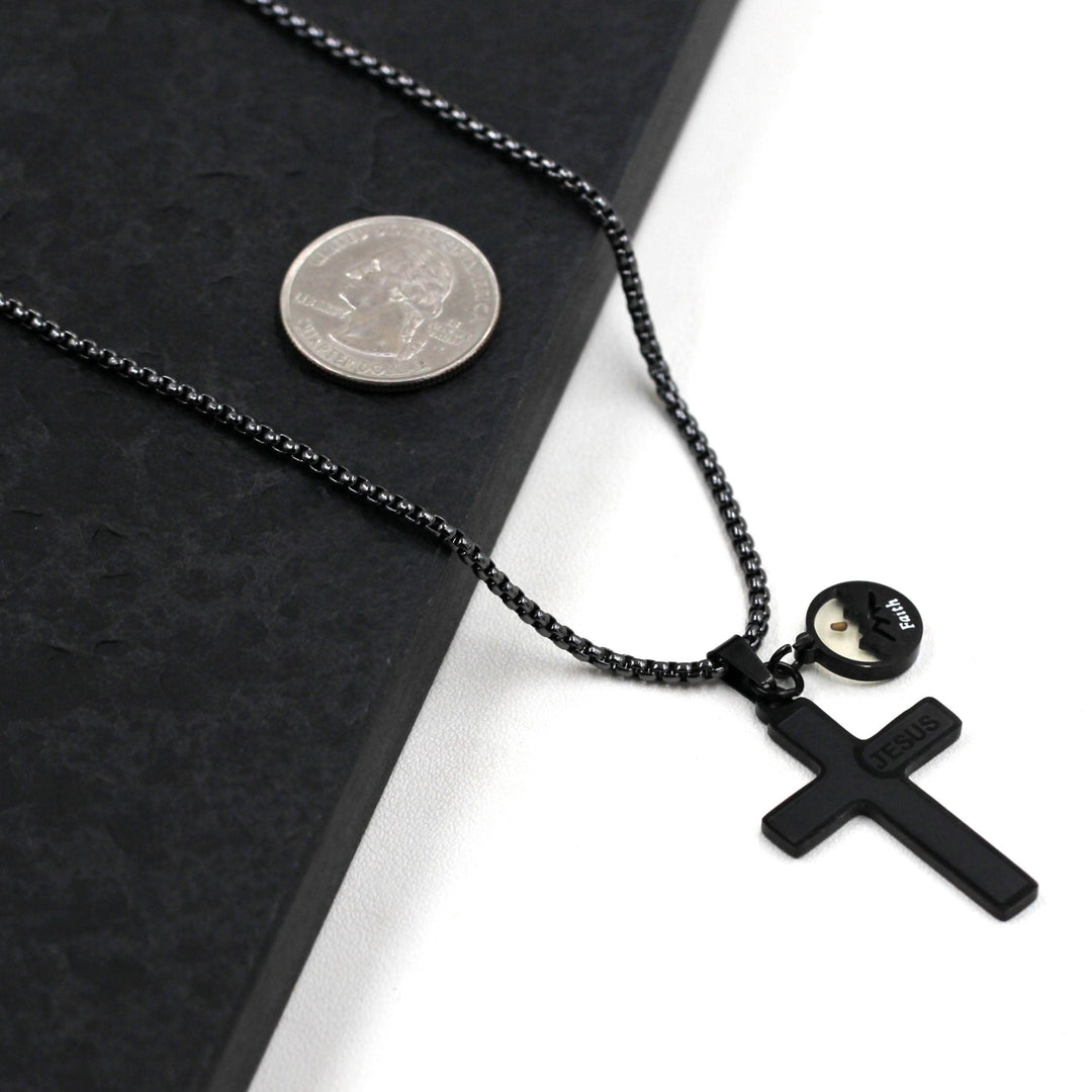 Christianartworkshop Jesus Engraved Mustard Seed Cross Necklace: A Symbol of Christ’s Love & Faith’s Power - image 1