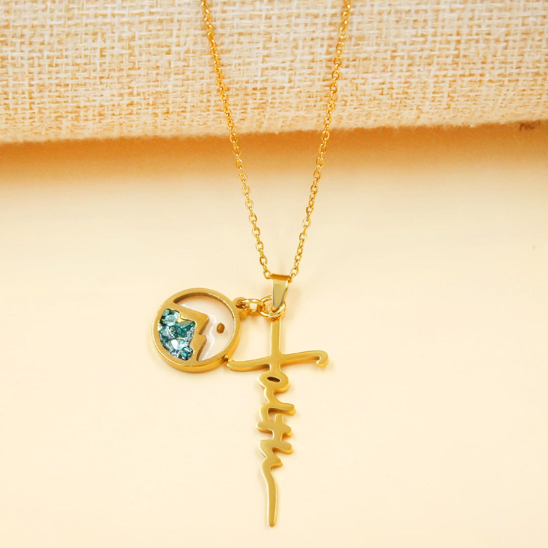 Christianartworkshop Faith Script Cross Mustard Seed Necklace: A Symbol of Mountain-Moving Belief - image 13