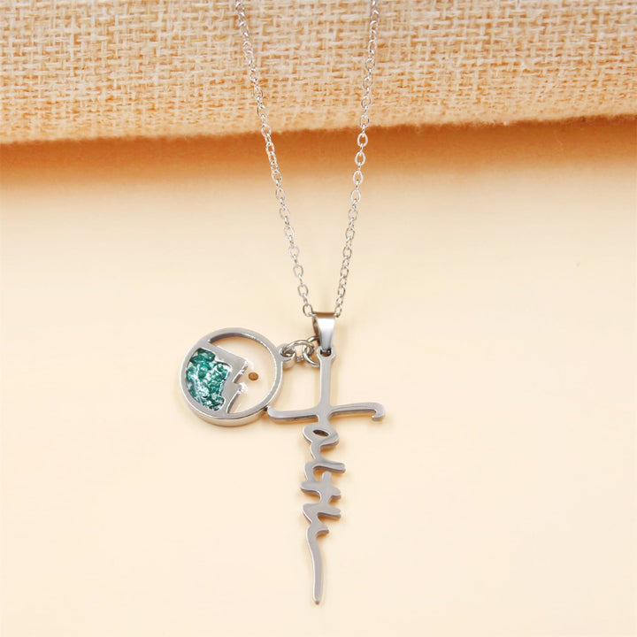 Christianartworkshop Faith Script Cross Mustard Seed Necklace: A Symbol of Mountain-Moving Belief - image 5