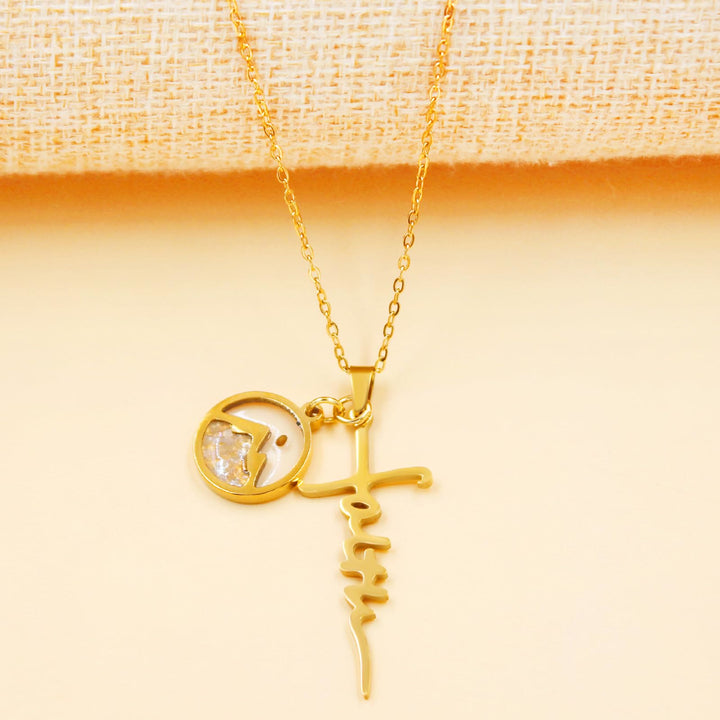 Christianartworkshop Faith Script Cross Mustard Seed Necklace: A Symbol of Mountain-Moving Belief - image 21