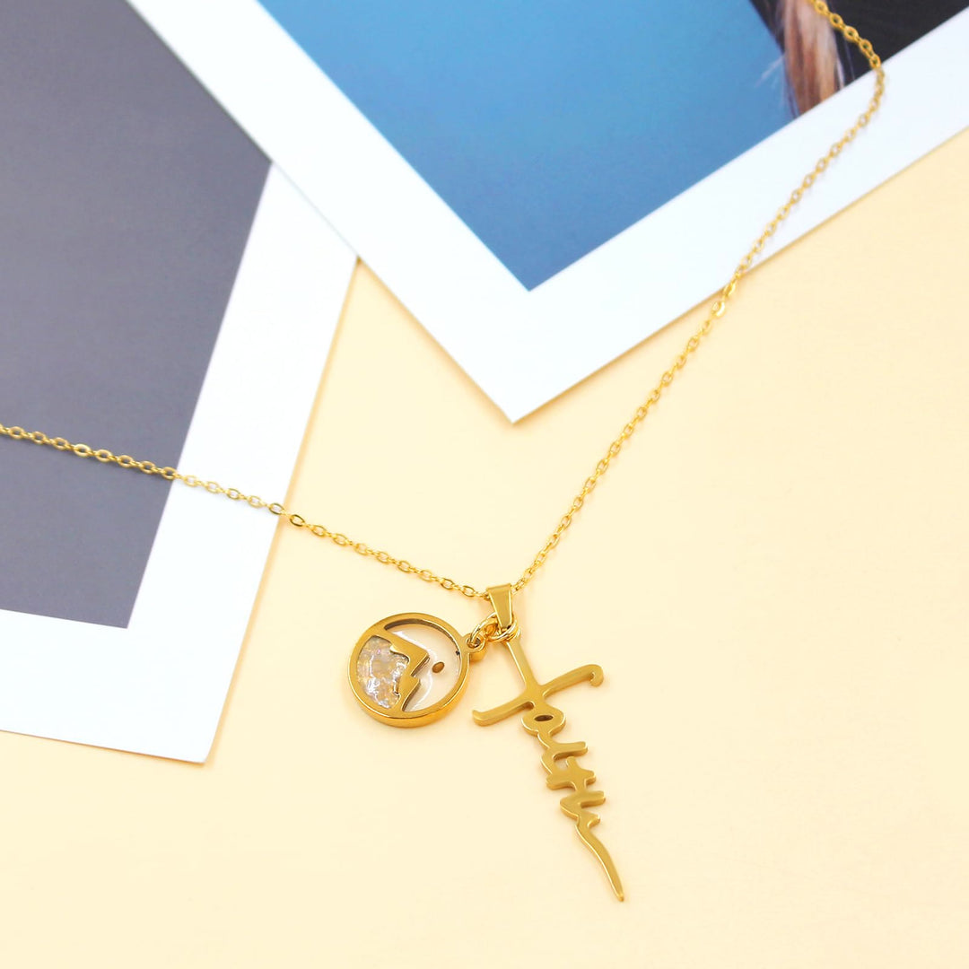 Christianartworkshop Faith Script Cross Mustard Seed Necklace: A Symbol of Mountain-Moving Belief - image 20