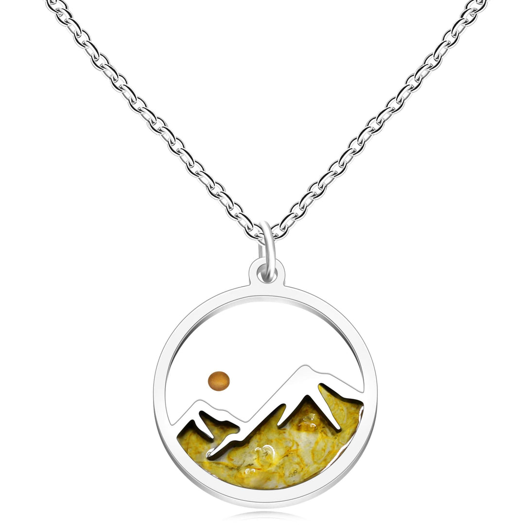 Christianartworkshop Multi-Gemstone Mustard Seed Mountain Necklace: A Symbol of Faith That Moves Mountains - Yellow - image 6