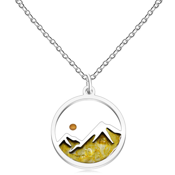 Christianartworkshop Multi-Gemstone Mustard Seed Mountain Necklace: A Symbol of Faith That Moves Mountains - Yellow - image 6