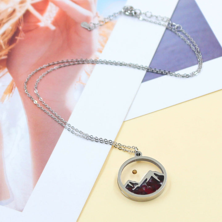 Christianartworkshop Multi-Gemstone Mustard Seed Mountain Necklace: A Symbol of Faith That Moves Mountains - image 1