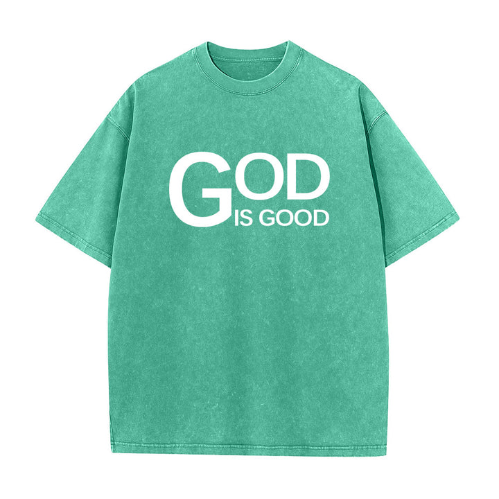 Christianartworkshop God Is Good Philippians 4:13 Cross Unisex Washed T-Shirt - image 7