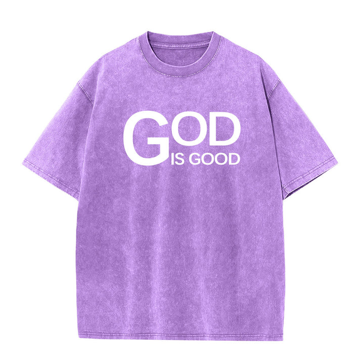 Christianartworkshop God Is Good Philippians 4:13 Cross Unisex Washed T-Shirt - image 23