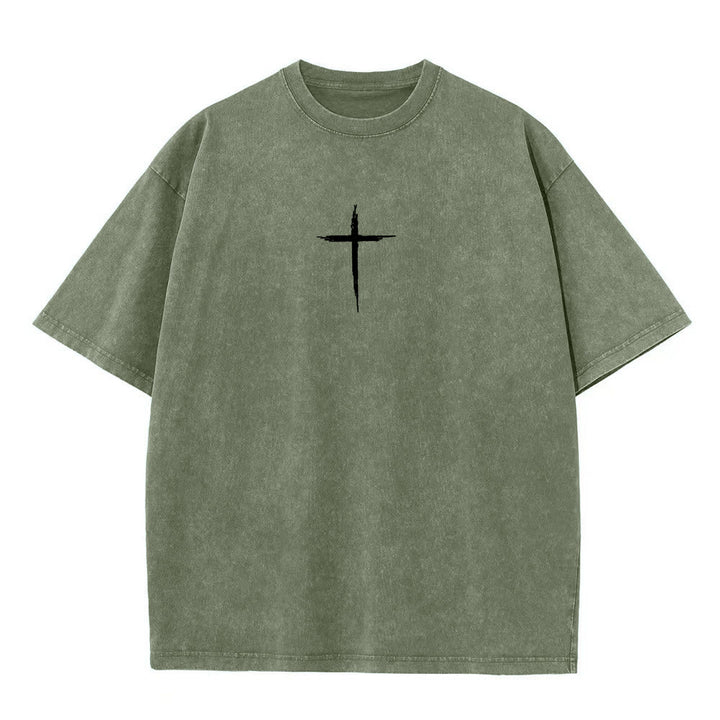 Christianartworkshop Repent For The Kingdom Of Heaven Unisex Washed T-Shirt - image 11