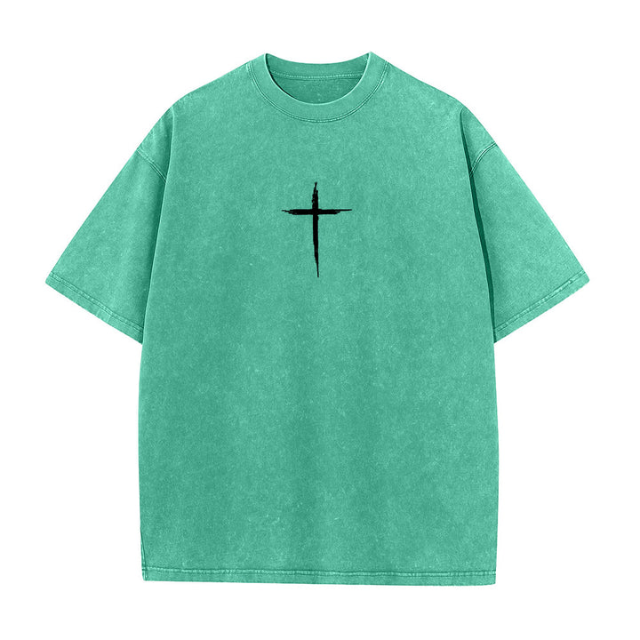 Christianartworkshop Repent For The Kingdom Of Heaven Unisex Washed T-Shirt - image 8