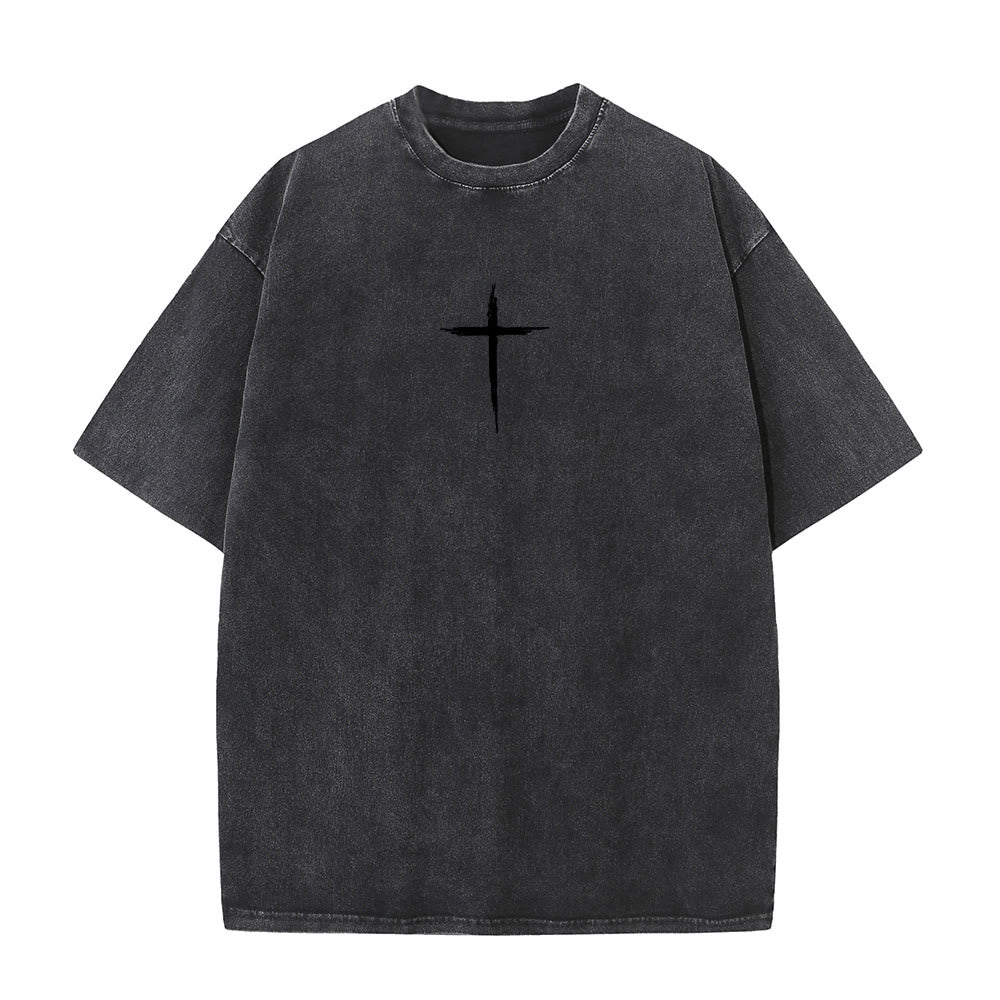 Christianartworkshop Repent For The Kingdom Of Heaven Unisex Washed T-Shirt - image 5