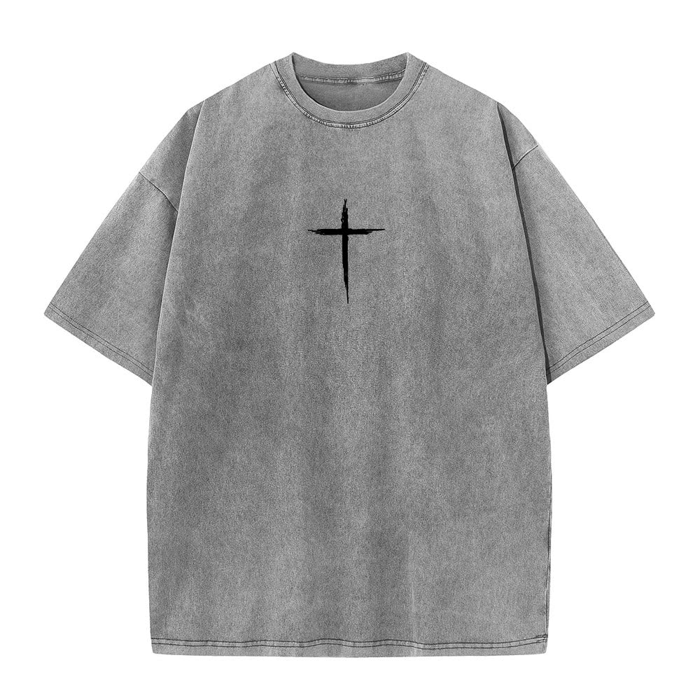 Christianartworkshop Repent For The Kingdom Of Heaven Unisex Washed T-Shirt - image 2