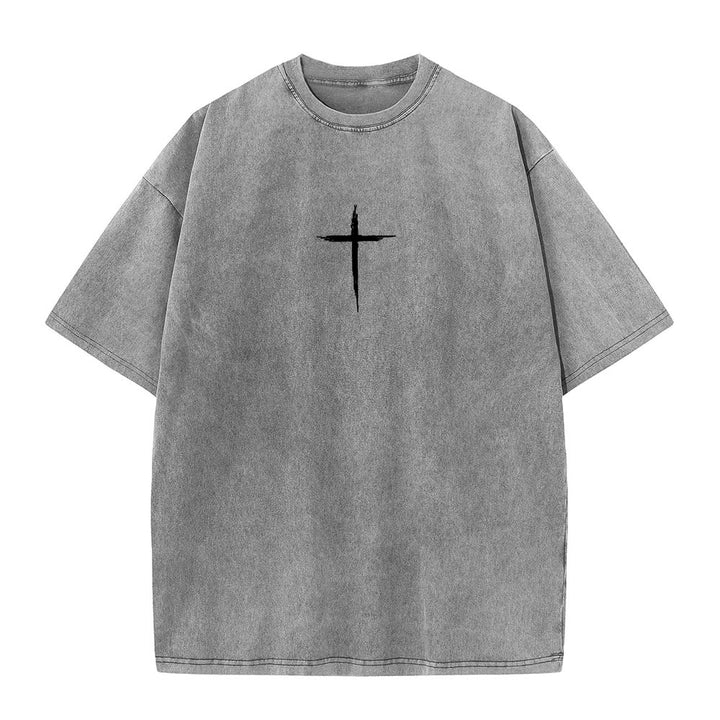 Christianartworkshop Repent For The Kingdom Of Heaven Unisex Washed T-Shirt - image 2