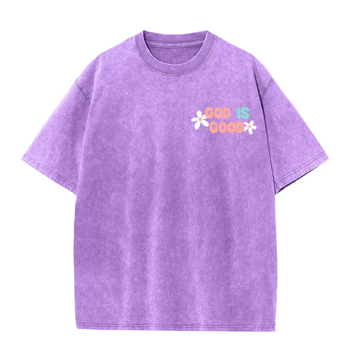 Christianartworkshop God Is Good Even When Life Isn't Unisex Washed T-Shirt - image 2