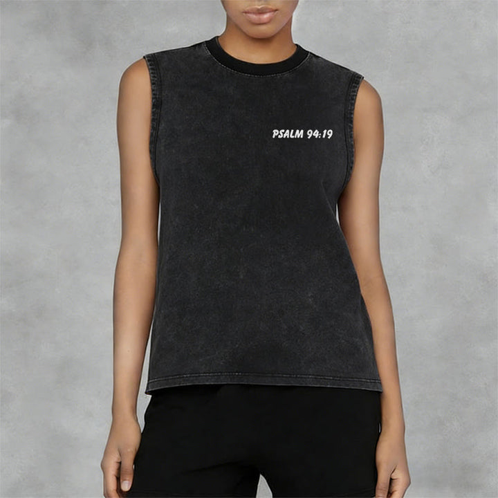 Christianartworkshop Smile You're Loved By God Unisex Washed Tank Top - image 4